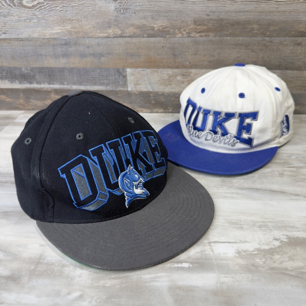 Lot‎ of 2 Vtg Duke Blue Devils Mens Snapback Hats